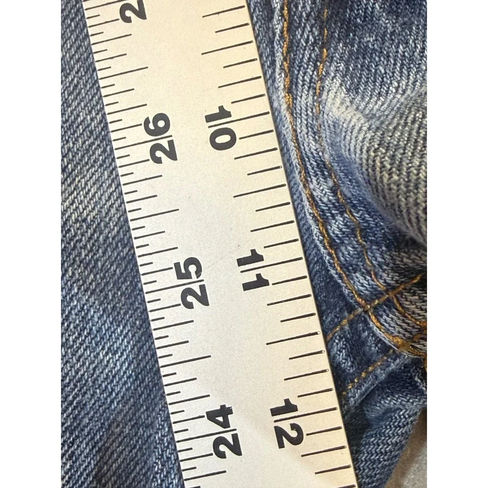 Levis 505 Mens Distressed Denim Blue Jeans Size 36X32(Tag Reads 36/34 Grunge